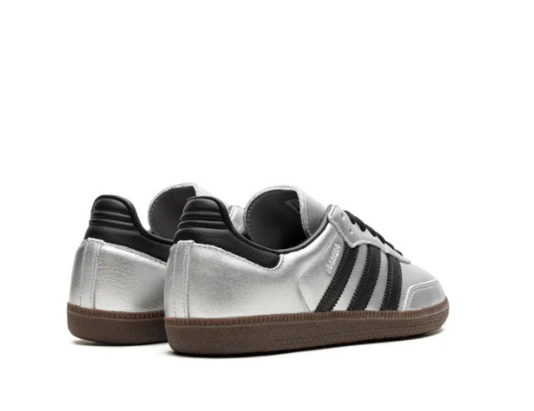 Adidas Samba OG "Silver Metallic/Black/Gum" sneakers