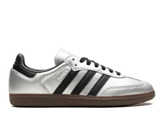 Adidas Samba OG "Silver Metallic/Black/Gum" sneakers